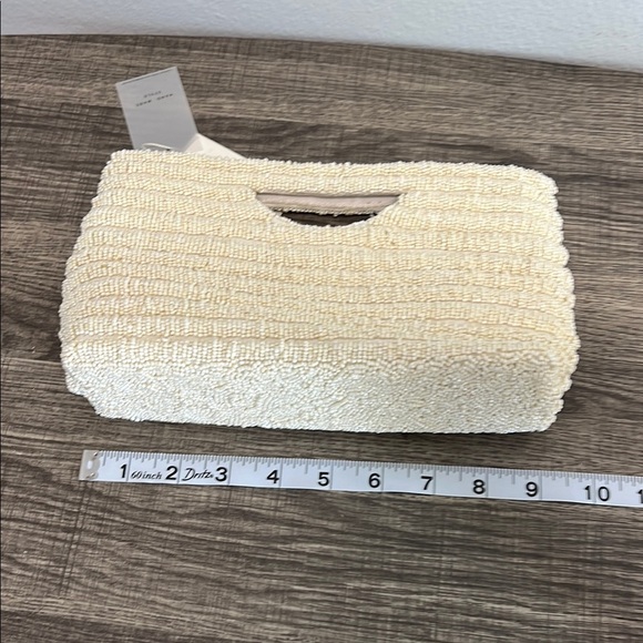 ✨Antik Kraft Cream Beaded Clutch with Crossbody Strap - Picture 4 of 8